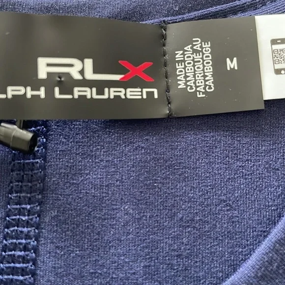 New! RLX Ralph Lauren Navy Wicking Crew Top - Picture 6 of 8